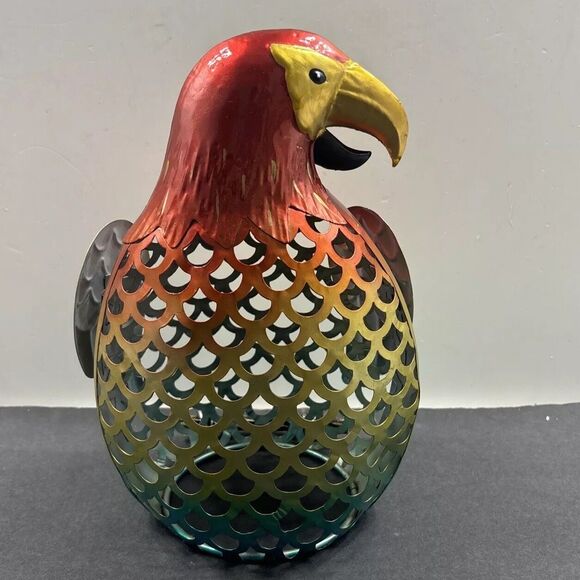Pink Zebra Metal Parrot Warmer Wax Melt Shade Decor Art 9.5" Tall New In Box - Picture 5 of 10
